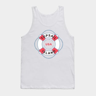 Topsail Island, NC Summertime Vacation Life Preserver Tank Top